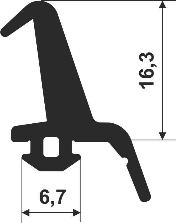 Уплотнитель для алюминиевого профиля