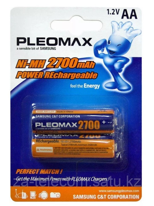 Аккумуляторные батареи AA Pleomax 2700 mAh - фото 1 - id-p66881484