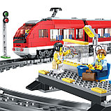 Конструктор King Красный пассажирский поезд 28032 - 763 дет, фото 5