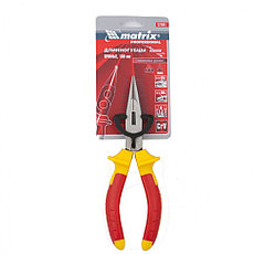 Длинногубцы прямые Insulated, 160 мм, двухкомпонентные рукоятки Matrix Professional 17101, фото 5