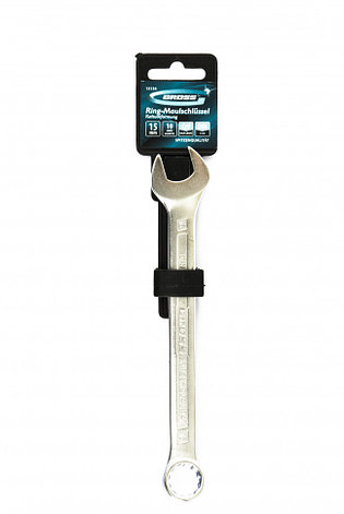 Ключ комбинированный 15 мм, CrV, холодный штамп Gross 15134, фото 2
