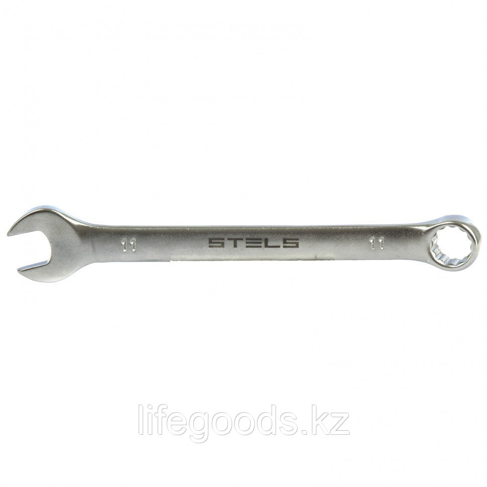 Ключ комбинированный, 11 мм, CrV, матовый хром Stels 15207 - фото 1 - id-p66870224