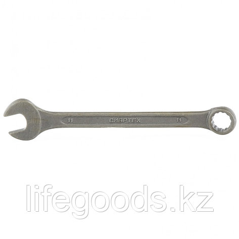 Ключ комбинированный, 11 мм, CrV, фосфатированный, ГОСТ 16983 Сибртех 14906, фото 2