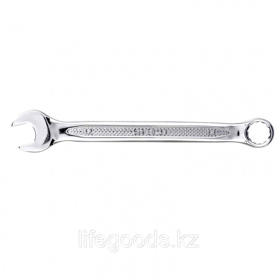 Ключ комбинированный, 12 мм, CrV, антислип Stels 15249