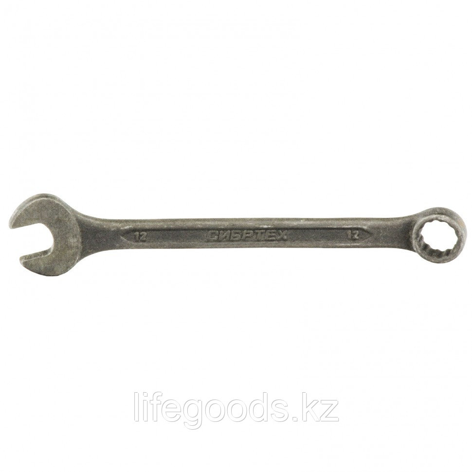 Ключ комбинированный, 12 мм, CrV, фосфатированный, ГОСТ 16983 Сибртех 14907