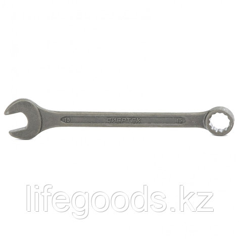Ключ комбинированный, 15 мм, CrV, фосфатированный, ГОСТ 16983 Сибртех 14910, фото 2