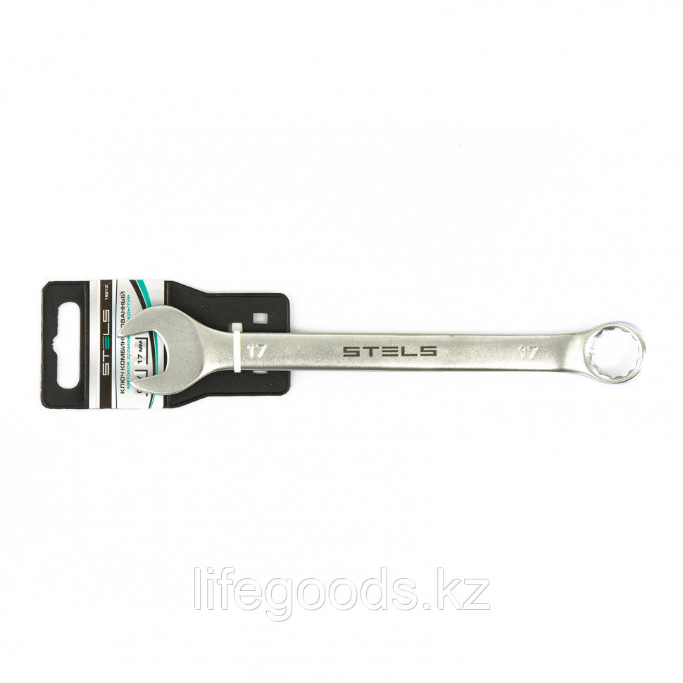 Ключ комбинированный, 17 мм, CrV, матовый хром Stels 15213 - фото 4 - id-p66870265