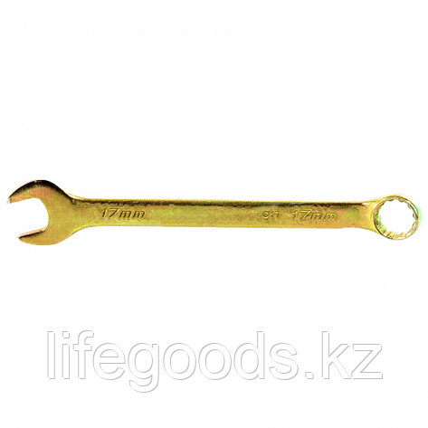 Ключ комбинированный, 17 мм, желтый цинк Сибртех 14982, фото 2