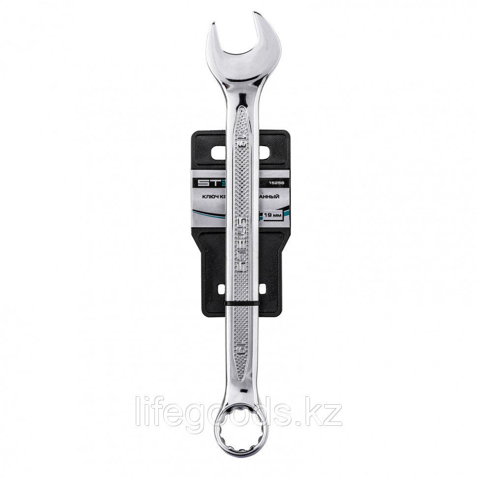 Ключ комбинированный, 19 мм, CrV, антислип Stels 15256 - фото 4 - id-p66870274