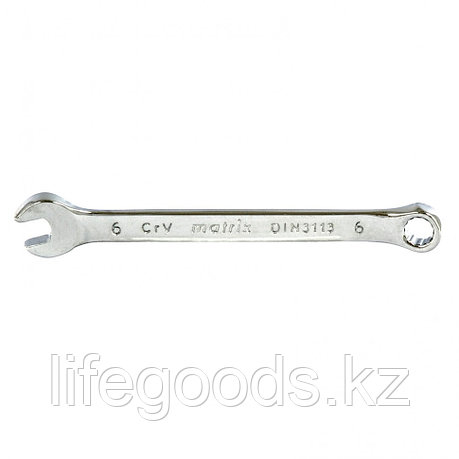 Ключ комбинированный, 6 мм, CrV, полированный хром Matrix 15150, фото 2