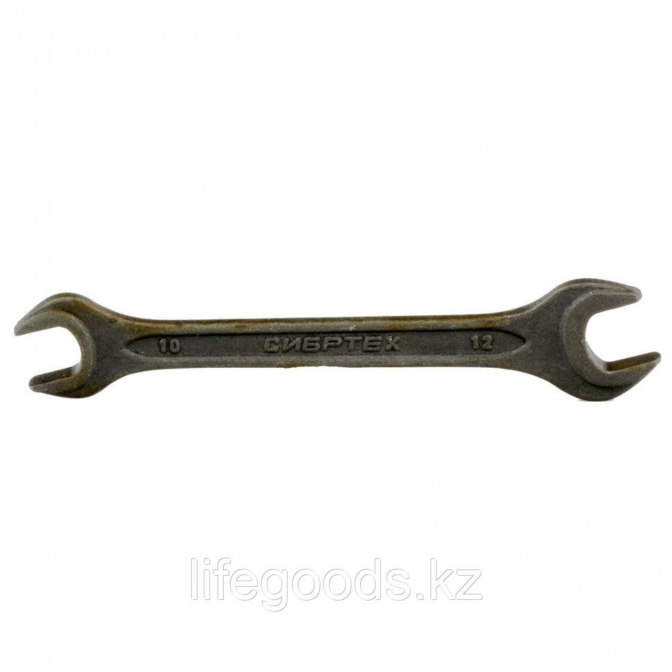 Ключ рожковый, 10 х 12 мм, CrV, фосфатированный, ГОСТ 2839 Сибртех 14323
