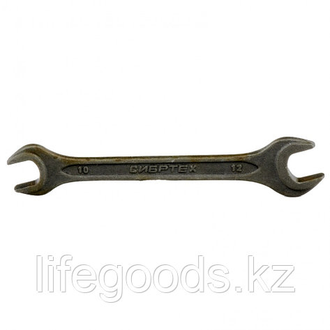 Ключ рожковый, 10 х 12 мм, CrV, фосфатированный, ГОСТ 2839 Сибртех 14323, фото 2