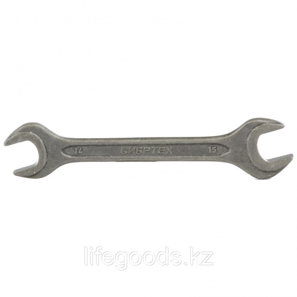 Ключ рожковый, 14 х 15 мм, CrV, фосфатированный, ГОСТ 2839 Сибртех 14326