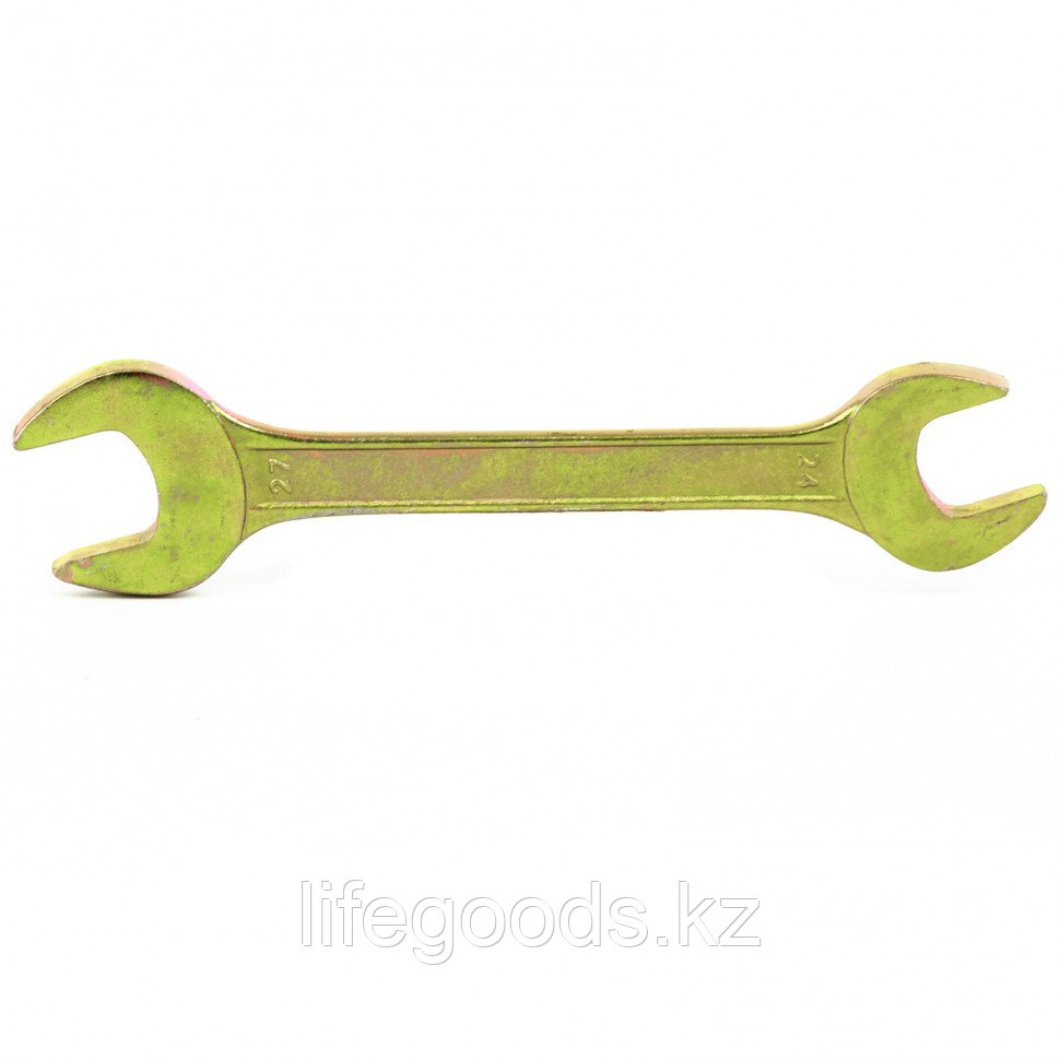 Ключ рожковый, 24 х 27 мм, желтый цинк Сибртех 14314