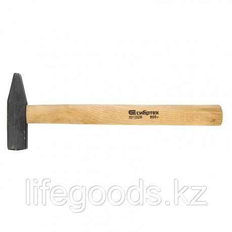 Молоток слесарный 800 г, квадратный боек, деревянная рукоятка Сибртех 10220, фото 2