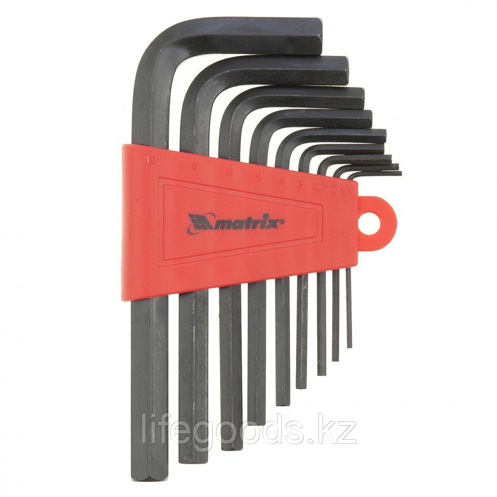 Набор ключей имбусовых HEX, 1,5-10 мм, CrV, 9 шт Matrix 11226 - фото 2 - id-p66870931