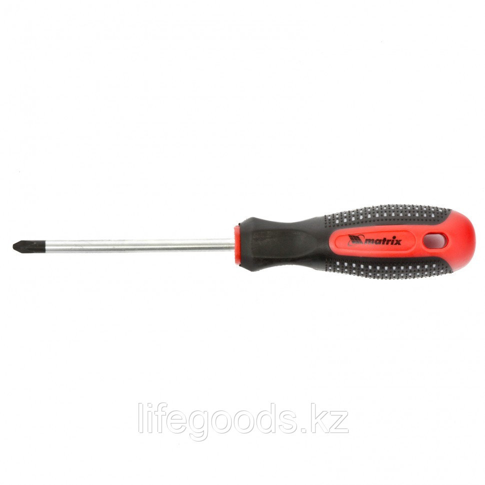 Отвертка Fusion, PH2 х 100 мм, CrV, трехкомпонентная рукоятка "Anti slip" Matrix 11441