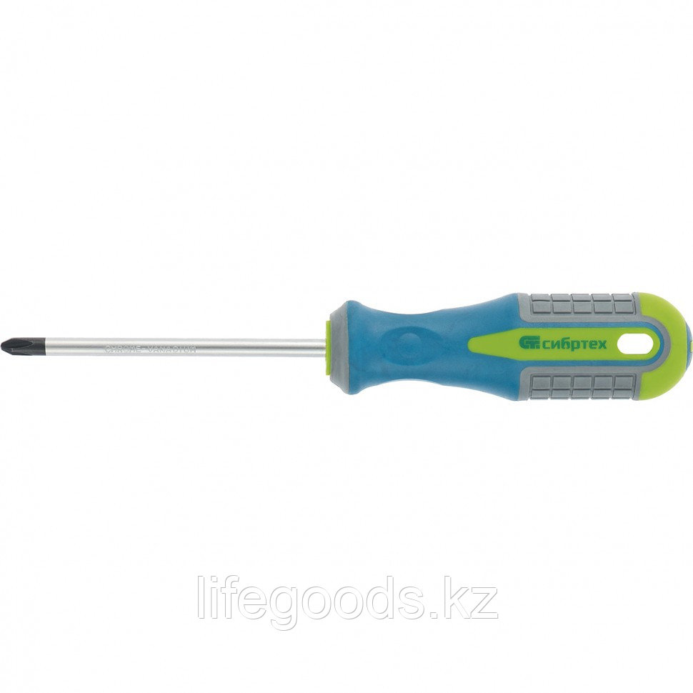Отвертка, PH2 х 200 мм, CrV, трехкомпонентная рукоятка Сибртех 11819