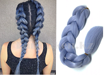 Канекалон накладные волосы одноцветные 60 см Бледно васильковый А33