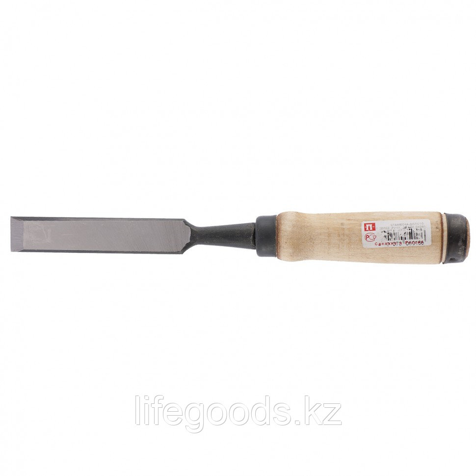 Долото-Стамеска, плоская, 20 мм, деревянная рукоятка "Арефино" Россия 24260