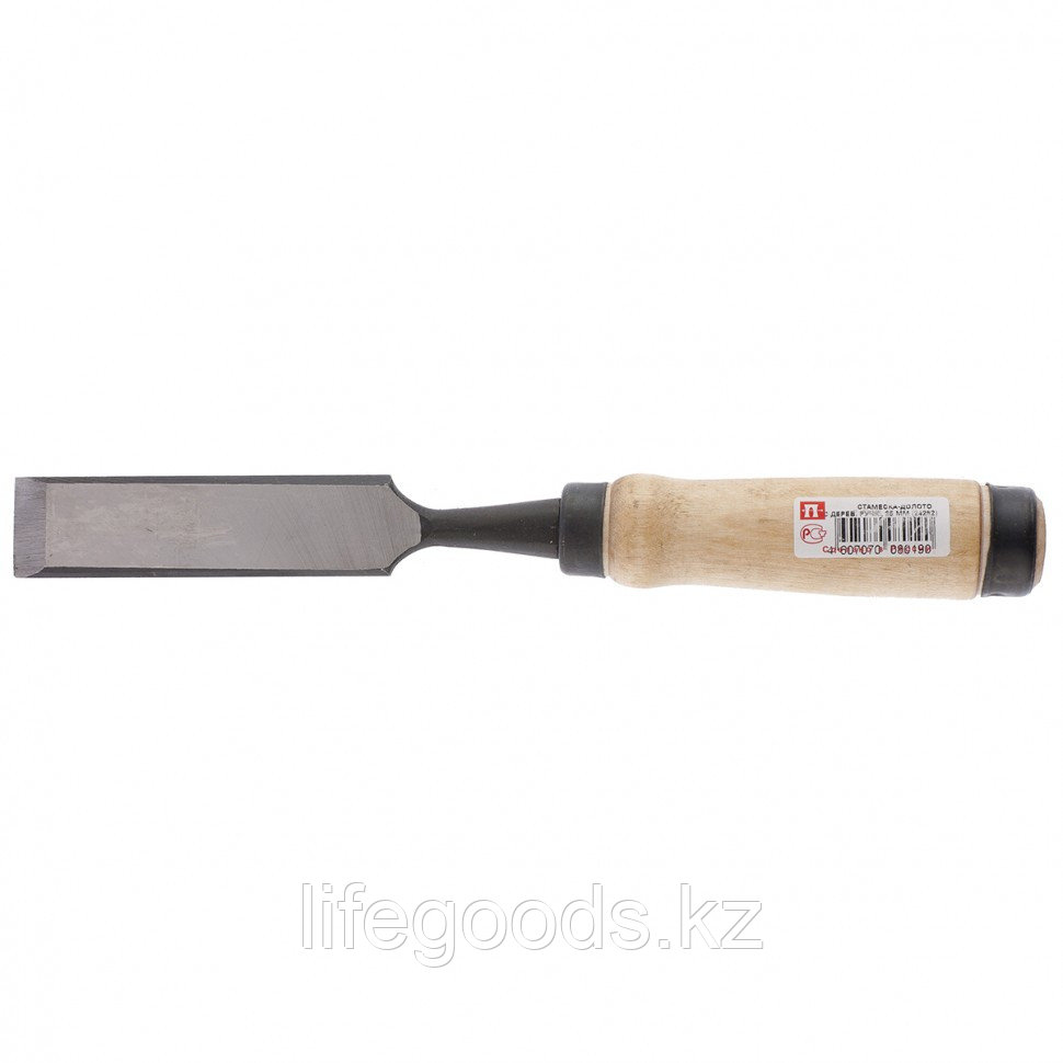Долото-Стамеска, плоская, 25 мм, деревянная рукоятка "Арефино" Россия 24262