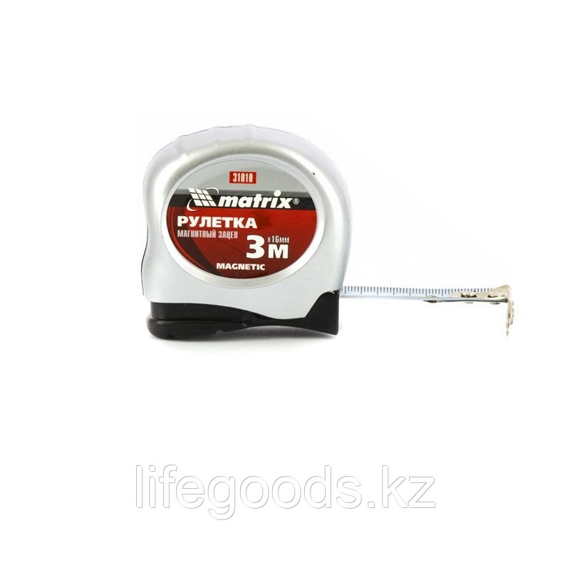 Рулетка Magnetic, 3 м х 16 мм, магнитный зацеп Matrix 31010 - фото 1 - id-p66872400