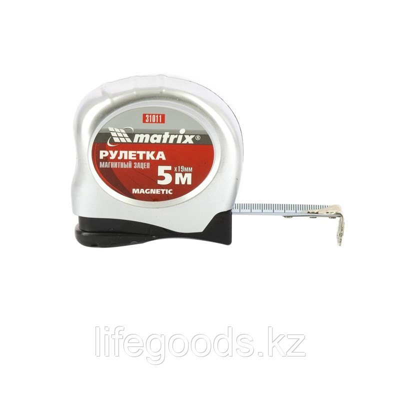 Рулетка Magnetic, 5 м х 19 мм, магнитный зацеп Matrix 31011