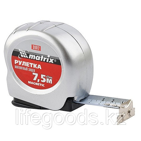 Рулетка Magnetic, 7,5 м х 25 мм, магнитный зацеп Matrix 31012, фото 2