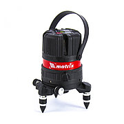 Уровень лазерный ML04P, 10м, ±0,3мм/1м, 635нм, 4 верт. 1 гор. пл, пыле-влаго. защ. корпус Matrix 35061