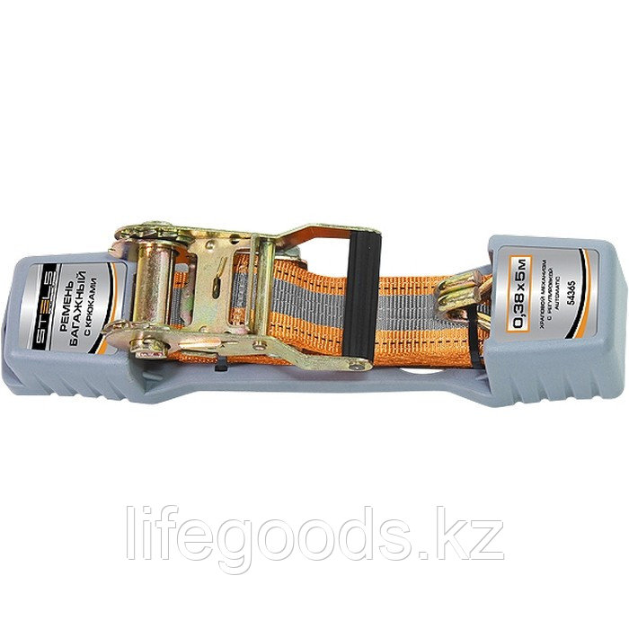 Ремень багажный с крюками, 0,038 х 5 м, храповой механизм Automatic Stels 54365