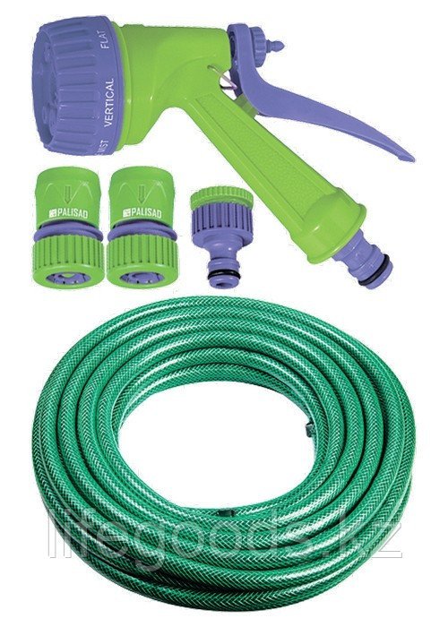 Набор поливочный, шланг 3/4, 25 м, пистолет семь режимов, соединительный адаптер Palisad 67423