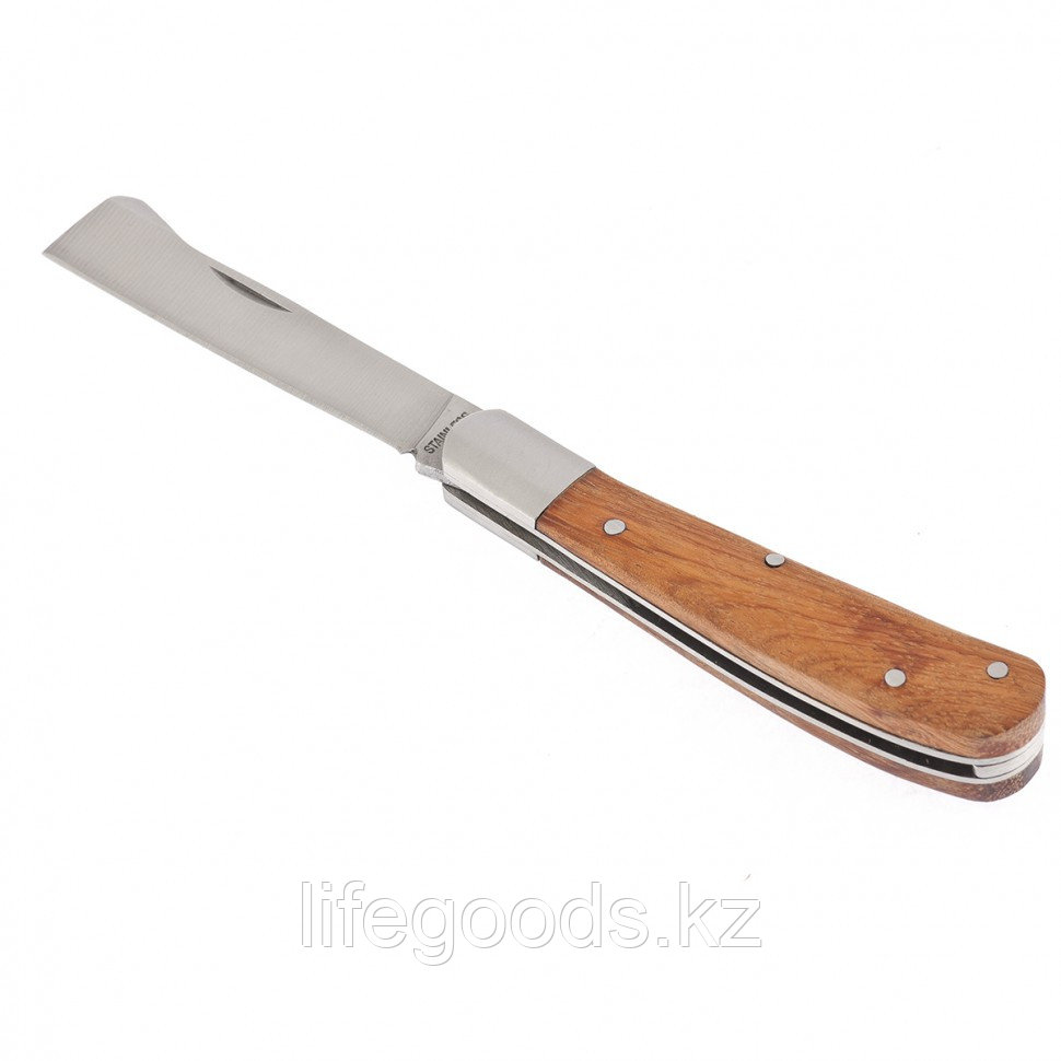 Нож садовый, 173 мм, складной, копулировочный, деревянная рукоятка Palisad 79002 - фото 2 - id-p66874858