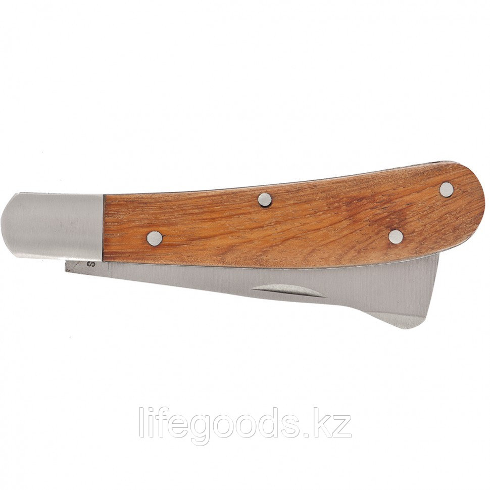 Нож садовый, 173 мм, складной, копулировочный, деревянная рукоятка Palisad 79002 - фото 3 - id-p66874858