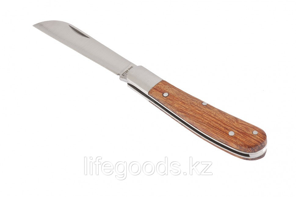 Нож садовый, 173 мм, складной, прямое лезвие, деревянная рукоятка Palisad 79003 - фото 2 - id-p66874859