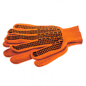 Перчатки трикотажные, акрил, ПВХ гель, "Протектор", оранжевый, оверлок Россия Сибртех 68669, фото 2