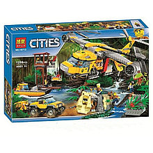 Конструктор BELA City Вертолёт для доставки грузов в джунгли 10713 (Аналог LEGO City 60162) 1298 дет
