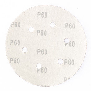 Круг абразивный на ворсовой подложке под "липучку", перфорированный, P 80, 150 мм, 5 шт Matrix 73838, фото 2