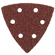 Треугольник абразивный на ворсовой подложке под "липучку", перфорированный, P 60, 93 мм, 5 шт Matrix 73858