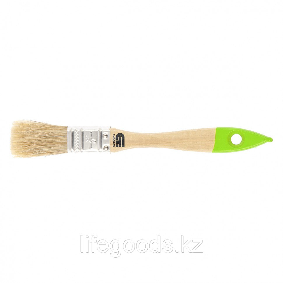 Кисть плоская 20 мм, натуральная щетина, деревянная ручка Сибртех 82260 - фото 1 - id-p66879111