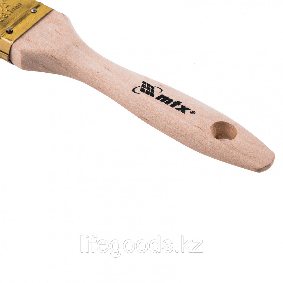 Кисть плоская Golden 1.5, искусственная щетина, деревянная ручка Mtx 83218 - фото 3 - id-p66879118