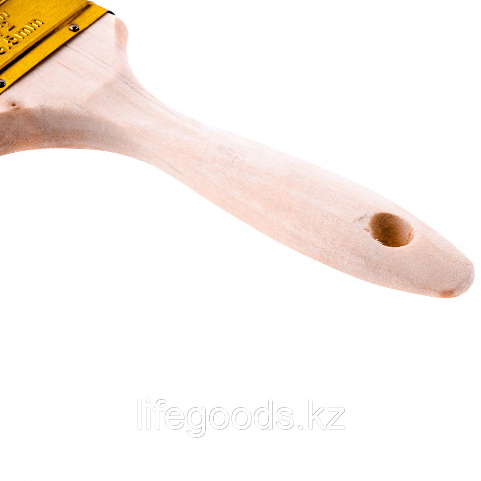 Кисть плоская Golden 2.5", искусственная щетина, деревянная ручка Mtx 83224 - фото 3 - id-p66879120