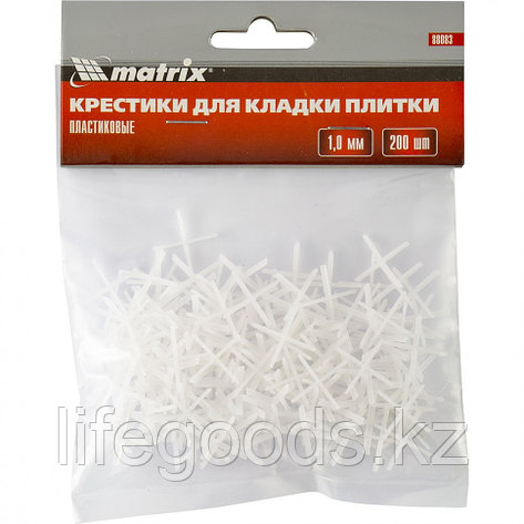 Крестики, 1 мм, для кладки плитки, упаковка 200 шт Matrix, фото 2