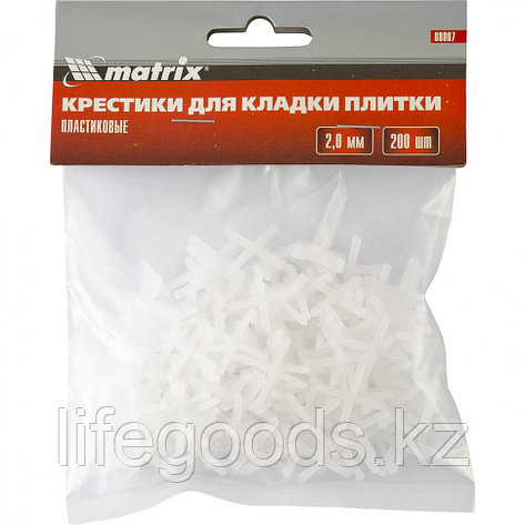 Крестики, 2 мм, для кладки плитки, упаковка 200 шт Matrix, фото 2