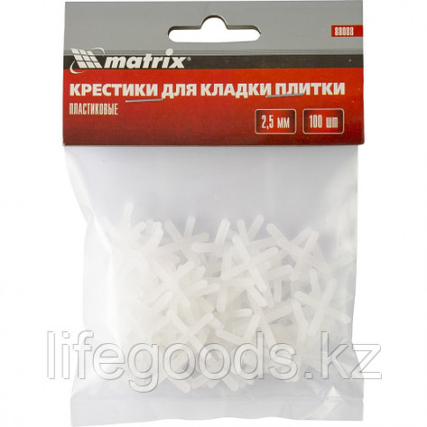 Крестики, 2,5 мм, для кладки плитки, упаковка 100 шт Matrix, фото 2