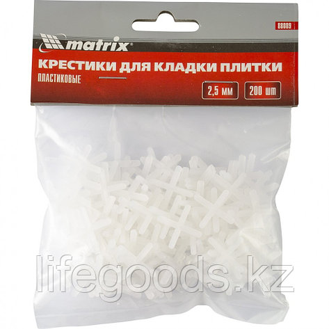 Крестики, 2,5 мм, для кладки плитки, упаковка 200 шт Matrix, фото 2