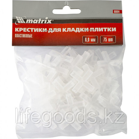 Крестики, 6 мм, для кладки плитки, упаковка 75 шт Matrix, фото 2