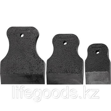 Набор шпателей 40-60-80 мм, черная резина, 3 шт, Россия 858285, фото 2