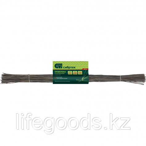 Проволока стальная в прутках 400 мм х 100 шт, вязальная, термообработанная 2 мм Сибртех 84919, фото 1
