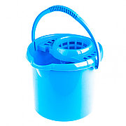 Ведро пластмассовое круглое с отжимом 9 л, голубое, Россия Elfe 92961