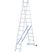 Лестница, 2 х 12 ступеней, алюминиевая, двухсекционная, Россия, Сибртех 97912